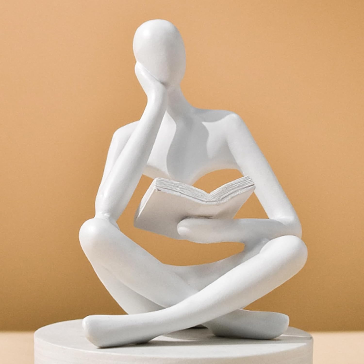 Bookshelf Decor Thinker Statue