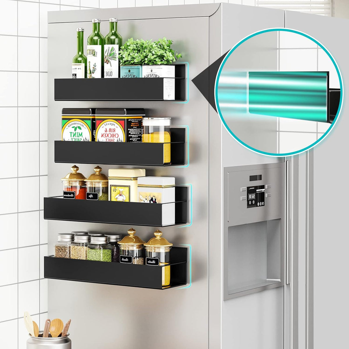 🔥Punch-free Magnetic Storage Rack Organize