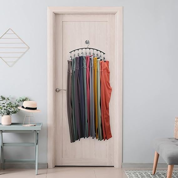 Legging Organizer for Closet, Metal Yoga Pants Hanger w/Rubber Coated